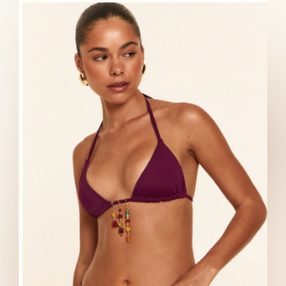 PrettyLittleThing Deep Purple Bikini Top - Picture 1 of 6
